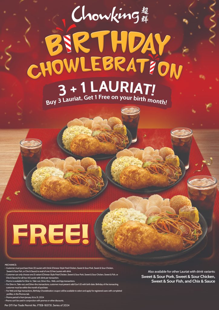 Chowking Birthday Chowlebration Package